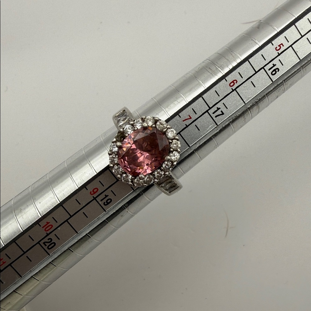 BBJ 925 signed Sterling silver ring size 8 missing one stone weight 13.32 Grams